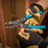 imageKlein Tools 1010 Multi Tool Long Nose Wire Cutter Made in USA Wire Crimper Stripper and Bolt Cutter MultiPurpose Electrician Tool 8Inch Long
