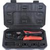 imageKlein Tools 3000CRKIT Ratchet Crimping Tool Set 4 Interchangeable Dies for Heat Shrink NonInsulated Insulated and Ferrule Terminal Connectors5Piece Crimping Kit