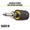 imageKlein Tools 32308 Multibit Stubby Screwdriver Impact Rated 8in1 Adjustable Magnetic Tool with Phillips Slotted Square and Nut DriverScrewdriver