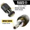 imageKlein Tools 32308 Multibit Stubby Screwdriver Impact Rated 8in1 Adjustable Magnetic Tool with Phillips Slotted Square and Nut DriverScrewdriver