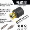 imageKlein Tools 32500MAG Magnetic MultiBit Screwdriver  Nut Driver 11in1 Multi Tool with 8 Bits 3 Nut Driver Sizes Cushion Grip Handle3Piece Kit