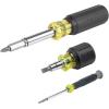 imageKlein Tools 32500MAG Magnetic MultiBit Screwdriver  Nut Driver 11in1 Multi Tool with 8 Bits 3 Nut Driver Sizes Cushion Grip Handle3Piece Kit