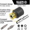 imageKlein Tools 32561 MultiBit Screwdriver  Nut Driver 6in1 Stubby Screwdriver with 2 Phillips 2 Slotted 2 Nut Drivers6in1 Stubby