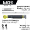 imageKlein Tools 32581 4in1 Electronics Screwdriver Set with 2 Slotted 2 Phillips Precision Machined Bits Ideal for Terminal BlocksScrewdriver Set