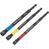 imageKlein Tools 32930 SAE Magnetic Impact Nut Setter Set 6Piece Color Coded Power Nut Driver with Extended Reach 6 SAE Sizes3Pack Nut Setter
