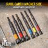 imageKlein Tools 32930 SAE Magnetic Impact Nut Setter Set 6Piece Color Coded Power Nut Driver with Extended Reach 6 SAE Sizes6Piece Nut Setter