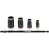 imageKlein Tools 32933M 6in1 Metric Impact Socket Set 3 Flip Sockets with 7 8 10 12 13 and 14 mm Nut Driver Sizes Impact Rated 5Inch Shaft8in1