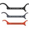 imageKlein Tools 50900R Conduit Lockout Wrench Set Tighten and Loosen Locknuts in Tight Spaces 12 34 and 1Inch Offset Bends 3PieceFlat