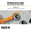 imageKlein Tools 50900R Conduit Lockout Wrench Set Tighten and Loosen Locknuts in Tight Spaces 12 34 and 1Inch Offset Bends 3PieceOffset
