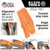 imageKlein Tools 51607 Aluminum Conduit Bender Full Assembly 34Inch EMT 12Inch Rigid Wide Foot Pedal Benchmark Symbols and Angle SetterConduit Bender