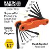 imageKlein Tools 70550 Hex Wrench Key Set 11 SAE Sizes Heavy Duty Folding Allen Wrench Tool with Extra Long Hex KeysSAE  Metric Kit