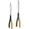 imageKlein Tools 71402 Needle Nose Pliers and Bent Nose Pliers Set Knurled Jaws Double Rivet Extended Reach for Tight Spaces 13Inch 2Piece