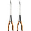 imageKlein Tools 71402 Needle Nose Pliers and Bent Nose Pliers Set Knurled Jaws Double Rivet Extended Reach for Tight Spaces 13Inch 2Piece