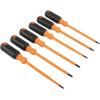 imageKlein Tools 85076INS Insulated Screwdriver Set Made in USA features 1000V Electricial Screwdrivers 3 Phillips and 2 Slotted and Square Tips 6Piece7Piece Set