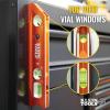 imageKlein Tools 935RB Torpedo Level 8Inch Billet Magnetic Level 0304590 Degree Vials VGroove Tapered Nose HighVisibility Vial and BodyLighted