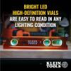 imageKlein Tools 935RB Torpedo Level 8Inch Billet Magnetic Level 0304590 Degree Vials VGroove Tapered Nose HighVisibility Vial and BodyLighted