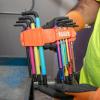 imageKlein Tools BLS18 Hex Key Wrench Set Color Coded SAE and Metric HeatTreated LStyle 116Inch to 38Inch and 15 mm to 10 mm 18PieceMetric