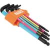 imageKlein Tools BLS18 Hex Key Wrench Set Color Coded SAE and Metric HeatTreated LStyle 116Inch to 38Inch and 15 mm to 10 mm 18PieceMetric