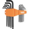 imageKlein Tools BLS22H Long BallEnd THandle Hex Key Wrench Set 22Key SAE and Metric 116Inch to 38Inch 15 to 10 mm22Piece SAE  Metric