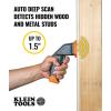 imageKlein Tools ESF100 Electronic Stud Finder and Wall Scanner with Bubble Level for Wood and Metal Studs Bright Green LEDs Batteries Included