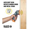 imageKlein Tools ESF150LL Electronic Stud Finder with CrossLine Lasers Bubble Level Laser Class 3R 5mW 15Foot in All Directions for Wood and Metal Studs Bright Green LEDs Batteries Included