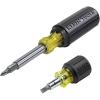 imageKlein Tools 32561 MultiBit Screwdriver  Nut Driver 6in1 Stubby Screwdriver with 2 Phillips 2 Slotted 2 Nut DriversScrewdriver Kit