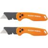 imageKlein Tools 44313 Folding FLICKBLADE Utility Knife with Side Release Button Compact Dual Locking Positions for Versatile Cutting Options 2Pack
