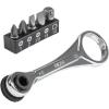 imageKlein Tools 65200 Ratchet Set 5Piece Mini Ratchet Set with Phillips Slotted and Adapter for Other Socket Sizes For Tight SpacesRatchet Set