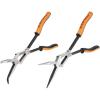 imageKlein Tools 71402 Needle Nose Pliers and Bent Nose Pliers Set Knurled Jaws Double Rivet Extended Reach for Tight Spaces 13Inch 2Piece