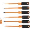 imageKlein Tools 85076INS Insulated Screwdriver Set Made in USA features 1000V Electricial Screwdrivers 3 Phillips and 2 Slotted and Square Tips 6Piece7Piece Set