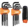 imageKlein Tools BLS22H Long BallEnd THandle Hex Key Wrench Set 22Key SAE and Metric 116Inch to 38Inch 15 to 10 mm22Piece SAE  Metric wHandle