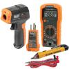imageKlein Tools IR1 Infrared Thermometer Digital Laser Gun is NonContact Thermometer with a Temperature Range 4 to 752Degree FahrenheitIR Thermometer w3Piece Tester Kit