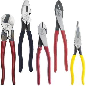 imageKlein Tools 1005 Cutting  Crimping Tool Made in USA Cutter  Crimper for 1022 AWG Terminals and Connectors Terminal Crimper for Insulated and NonInsulated Terminals5Piece Kit