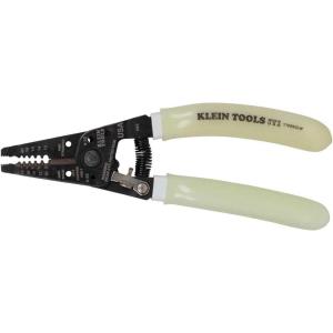 imageKlein Tools 11055 Wire Cutter and Stripper Made in USA Stranded and Solid Wire Cutter Cuts CopperHi Viz Stripper
