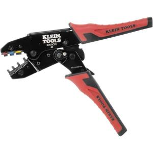 imageKlein Tools 3000CRKIT Ratchet Crimping Tool Set 4 Interchangeable Dies for Heat Shrink NonInsulated Insulated and Ferrule Terminal ConnectorsHeat Shrink Terminals