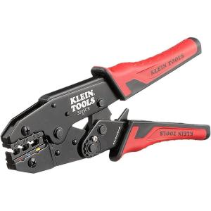 imageKlein Tools 3000CRKIT Ratchet Crimping Tool Set 4 Interchangeable Dies for Heat Shrink NonInsulated Insulated and Ferrule Terminal ConnectorsInsulated Terminals