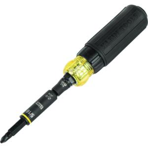 imageKlein Tools 32500HDRT KNECT Ratcheting Screwdriver MultiBit Screwdriver  Nut Driver Impact Rated 11in1 Tool with Phillips Slotted Square and Torx Tips