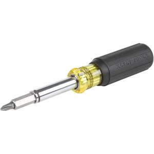 imageKlein Tools 32500MAG Magnetic MultiBit Screwdriver  Nut Driver 11in1 Multi Tool with 8 Bits 3 Nut Driver Sizes Cushion Grip HandleMagnetic 11in1