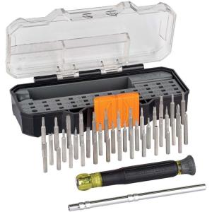 imageKlein Tools 32717 Precision Screwdriver Set with Case AllinOne MultiFunction Repair Tool Kit Includes 39 Bits for Apple Products39 Bit Driver Set
