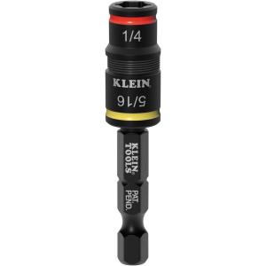 imageKlein Tools 32933 Impact Driver SAE 7in1 Impact Rated Socket Set 3 Flip Sockets with 6 Hex Driver Sizes and 14Inch Bit Holder 5Inch Shaft3in1