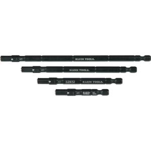 imageKlein Tools 32933M 6in1 Metric Impact Socket Set 3 Flip Sockets with 7 8 10 12 13 and 14 mm Nut Driver Sizes Impact Rated 5Inch ShaftReplacement Shaft 4Pack
