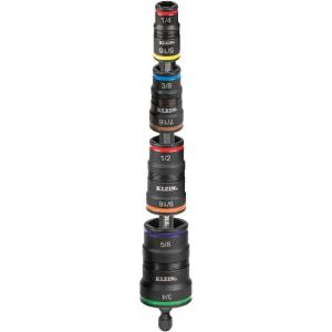 imageKlein Tools 32934 Impact Driver 9in1 SAE Impact Socket Set 4 Flip Sockets with 14 516 38 716 12 916 58 and 34Inch Nut Driver Sizes with Bit Holder 612Inch ShaftFlip Socket