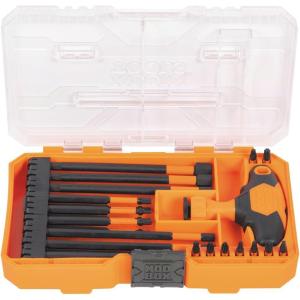 imageKlein Tools 33804 ProFlex ImpactRated Interchangeable Ratcheting THandle Set Torsion Zone Magnetic Bit Holder SAE Metric TORX 23Piece
