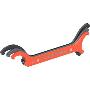 imageKlein Tools 50900R Conduit Lockout Wrench Set Tighten and Loosen Locknuts in Tight Spaces 12 34 and 1Inch Offset Bends 3PieceFlat