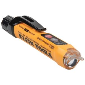 imageKlein Tools NCVT3P Dual Range Non Contact Voltage Tester 12  1000V AC Pen Flashlight Audible and Flashing LED Alarms Pocket ClipNCVT