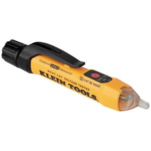 imageKlein Tools NCVT3P Dual Range Non Contact Voltage Tester 12  1000V AC Pen Flashlight Audible and Flashing LED Alarms Pocket ClipWaterproof NCVT