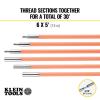 imageKlein Tools 50103 LoFlex Glow Fish Rod with Splinter Guard Coating and Adapter for Easy Addition of Mid or HiFlex Rods 10Foot30Foot