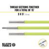 imageKlein Tools 50152 MidFlex Glow Fish Rod with Splinter Guard Coating 3 316Inch Fish Rods with Bullet Nose Hook Attachments 15Foot15Foot