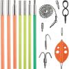 imageKlein Tools 50254 MultiFlex Glow Fish Rod with Splinter Guard Coating 5 Fish Rods with Bullet Nose Magnet Chain Attachments 25Foot35Foot