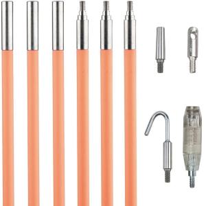 imageKlein Tools 50103 LoFlex Glow Fish Rod with Splinter Guard Coating and Adapter for Easy Addition of Mid or HiFlex Rods 10Foot30Foot